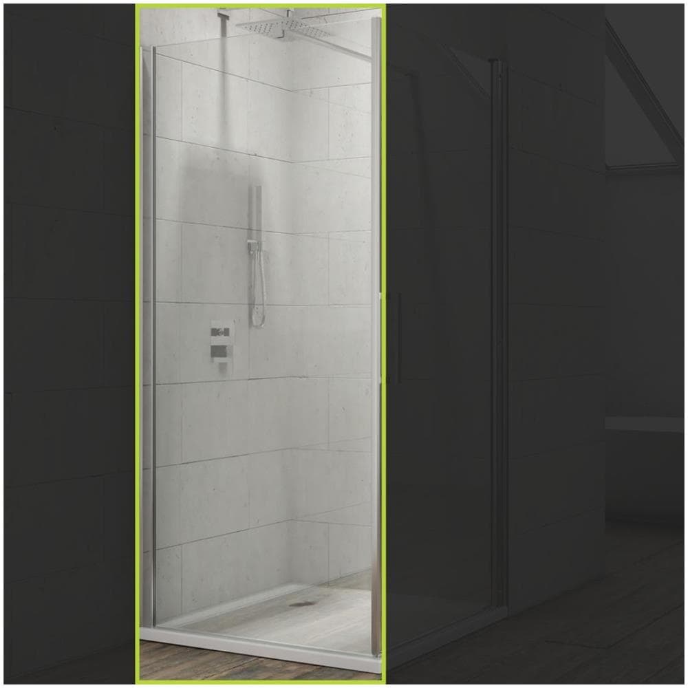 Lato Fisso Box Doccia Swing Adatto Per Porta Battente Swing Cristallo Temprato *** Misure : 72-75xh195 Cm Trasparente - Foto 2