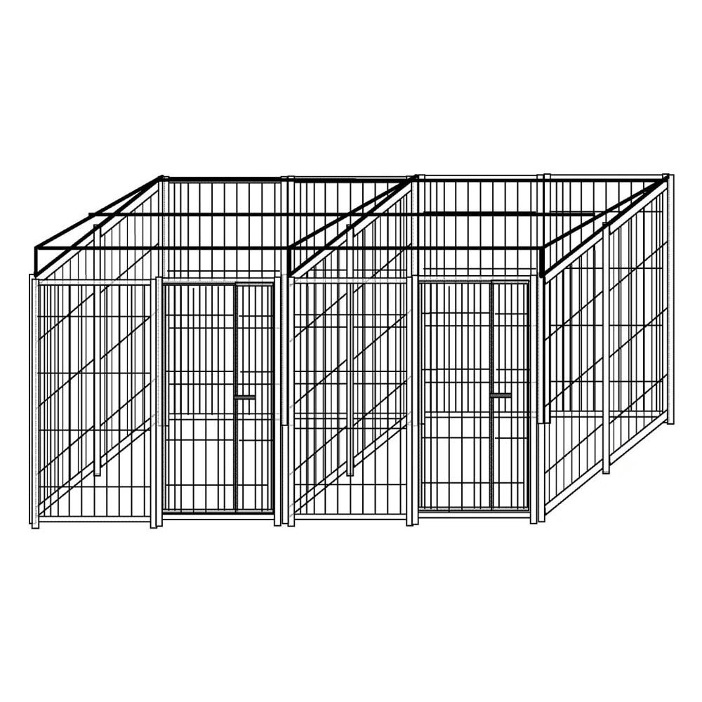 Box Per Cani Doppio In Rete Con Predisposizione Copertura Zincatura Caldo Dimensioni 200 X 200 X H 180 Cm - Foto 1