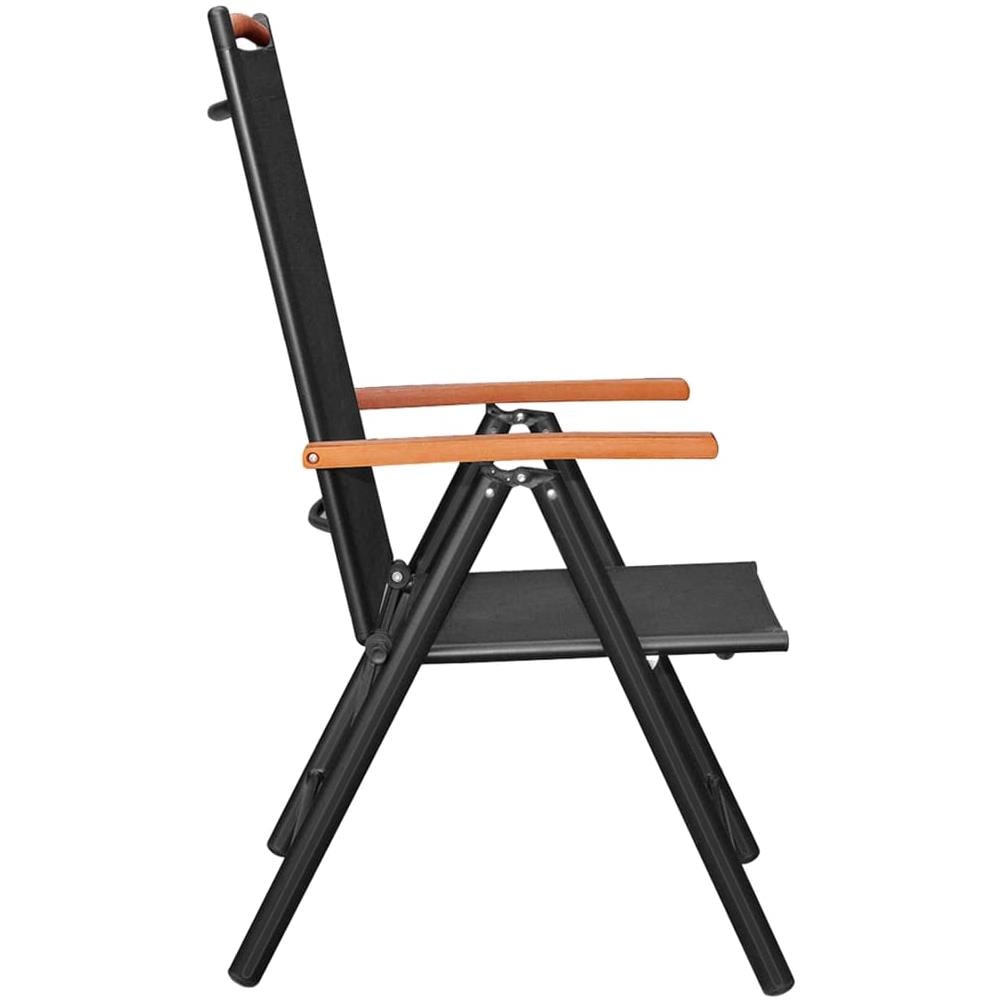 Set Mobili da Pranzo da Giardino 7 pz in Alluminio Nero - Foto 2
