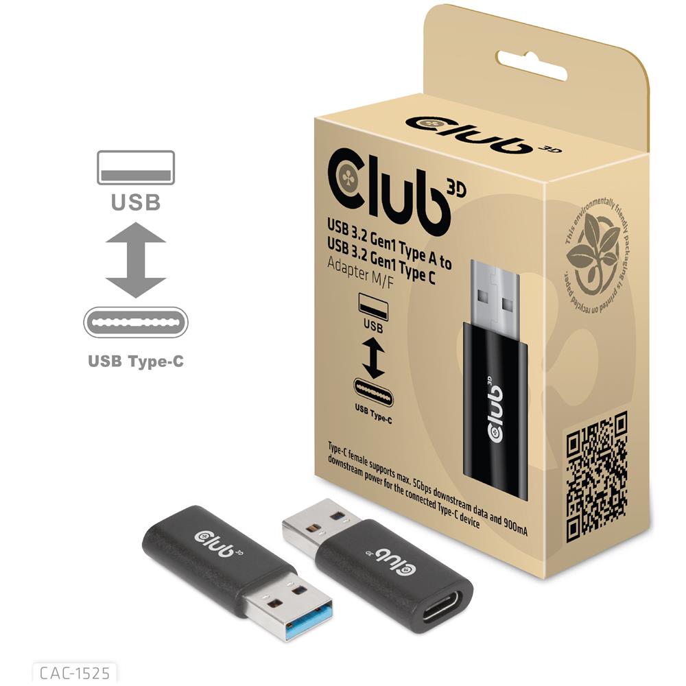 CAC-1525 adattatore per inversione del genere dei cavi USB A USB Type C Nero - Foto 2