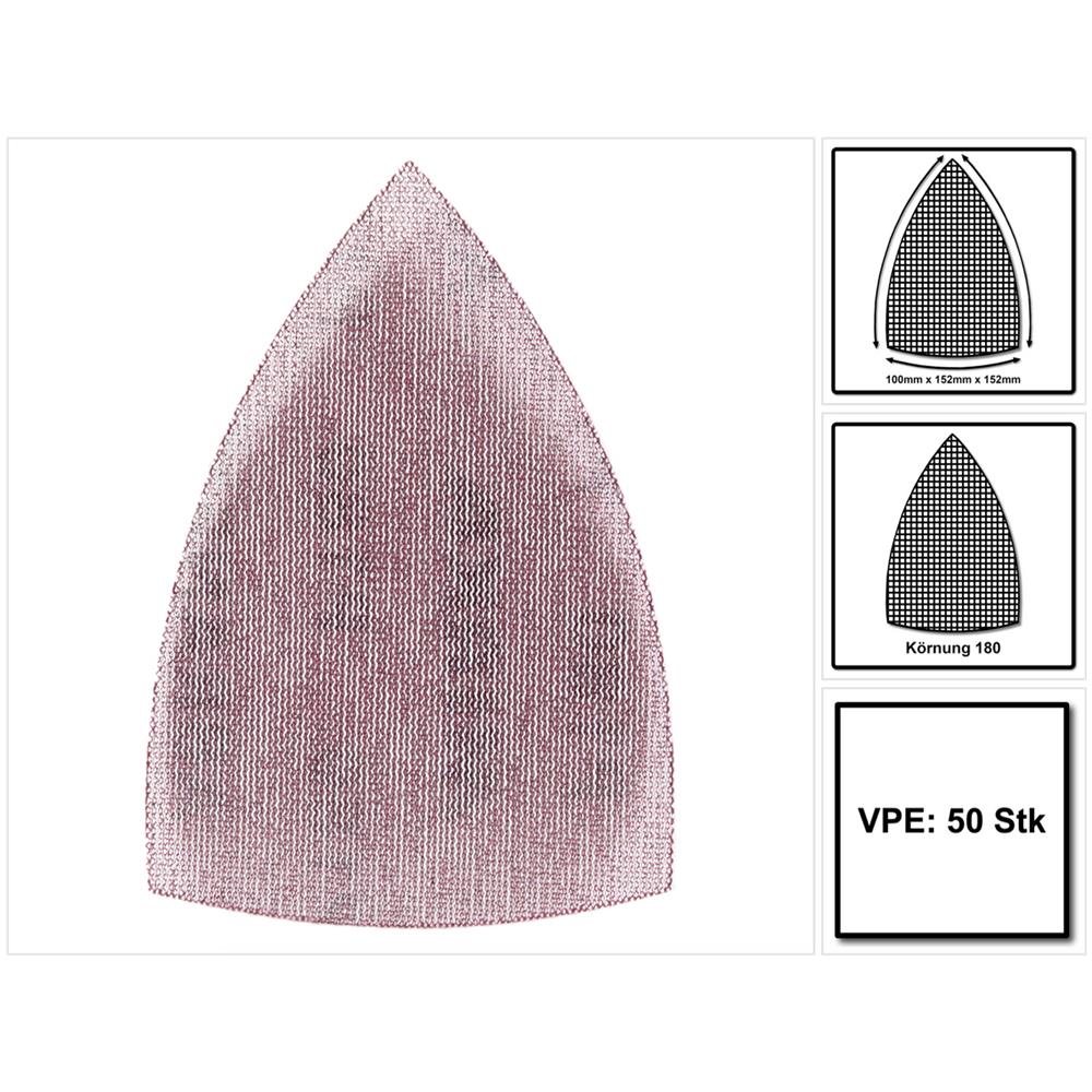 Abranet Delta Fogli Abrasivi 100x152x152mm, P180, 50 Pz. (5421905018)  - Foto 1