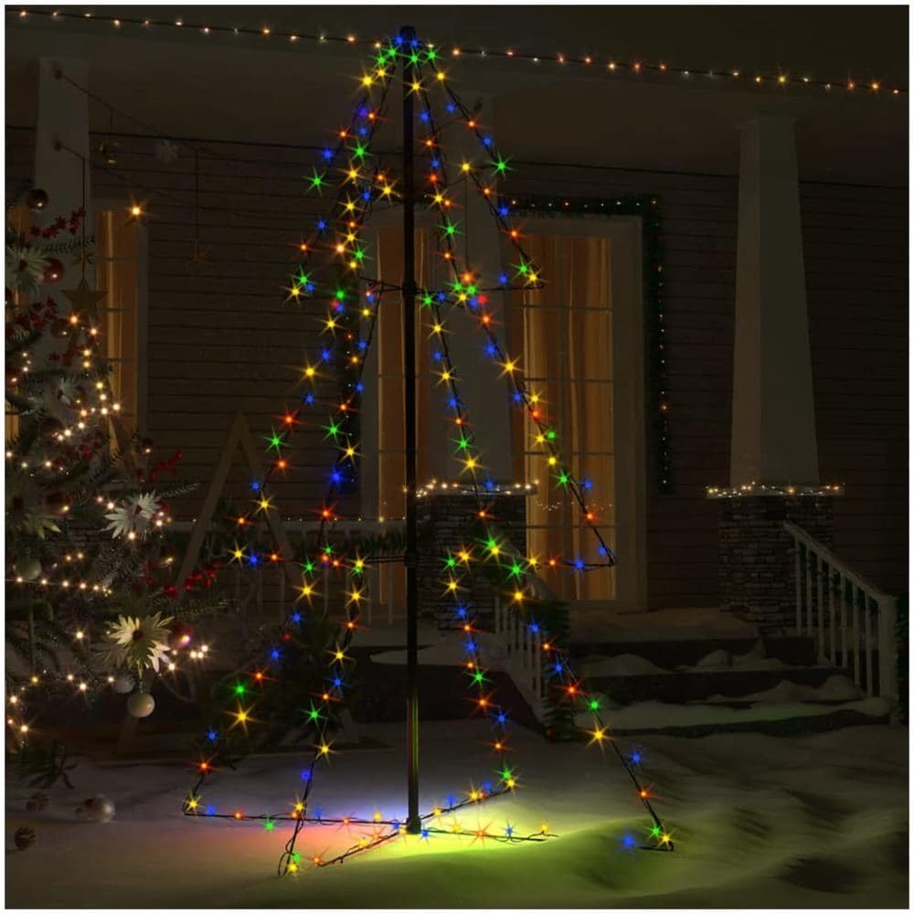 Albero di Natale a Cono 200 LED per Interni Esterni 98x150 cm - Foto 3