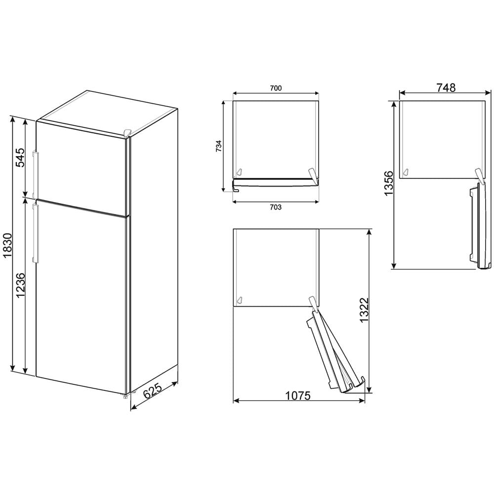 FD70EN4HM frigorifero con congelatore Libera installazione 432 L E Beige - Foto 3