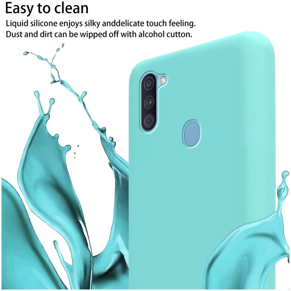 Catena Di Telefoni Cellulari Compatibile Con Samsung Galaxy A11 / M11 In Liquid Turchese - Coperchio Di Protezione In Silicone Con Cordino Regolabile In Lunghezza - Foto 2