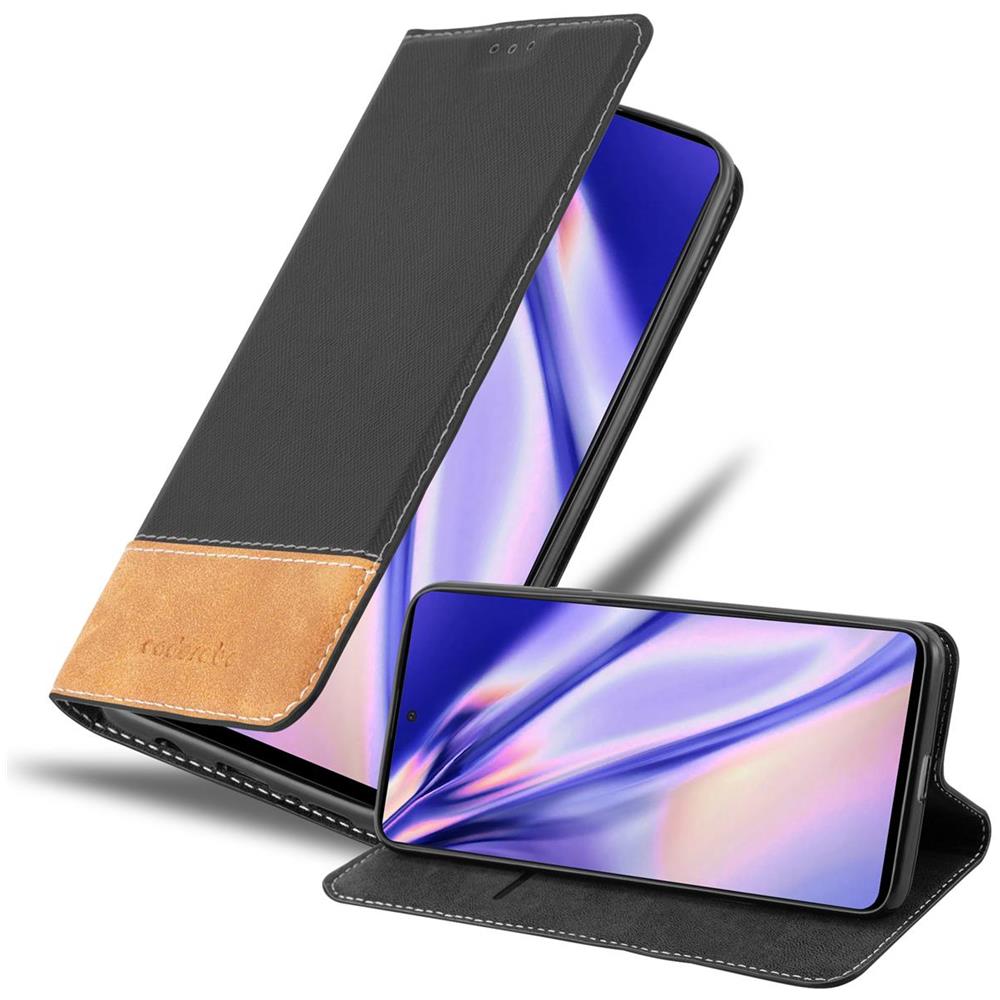 Custodia Compatibile Con Samsung Galaxy A51 4g / M40s In Nero Marrone - Coperchio Protettiva Con Chiusura Magnetica, Funzione Stand E Tasca Per Le Carte - Foto 1