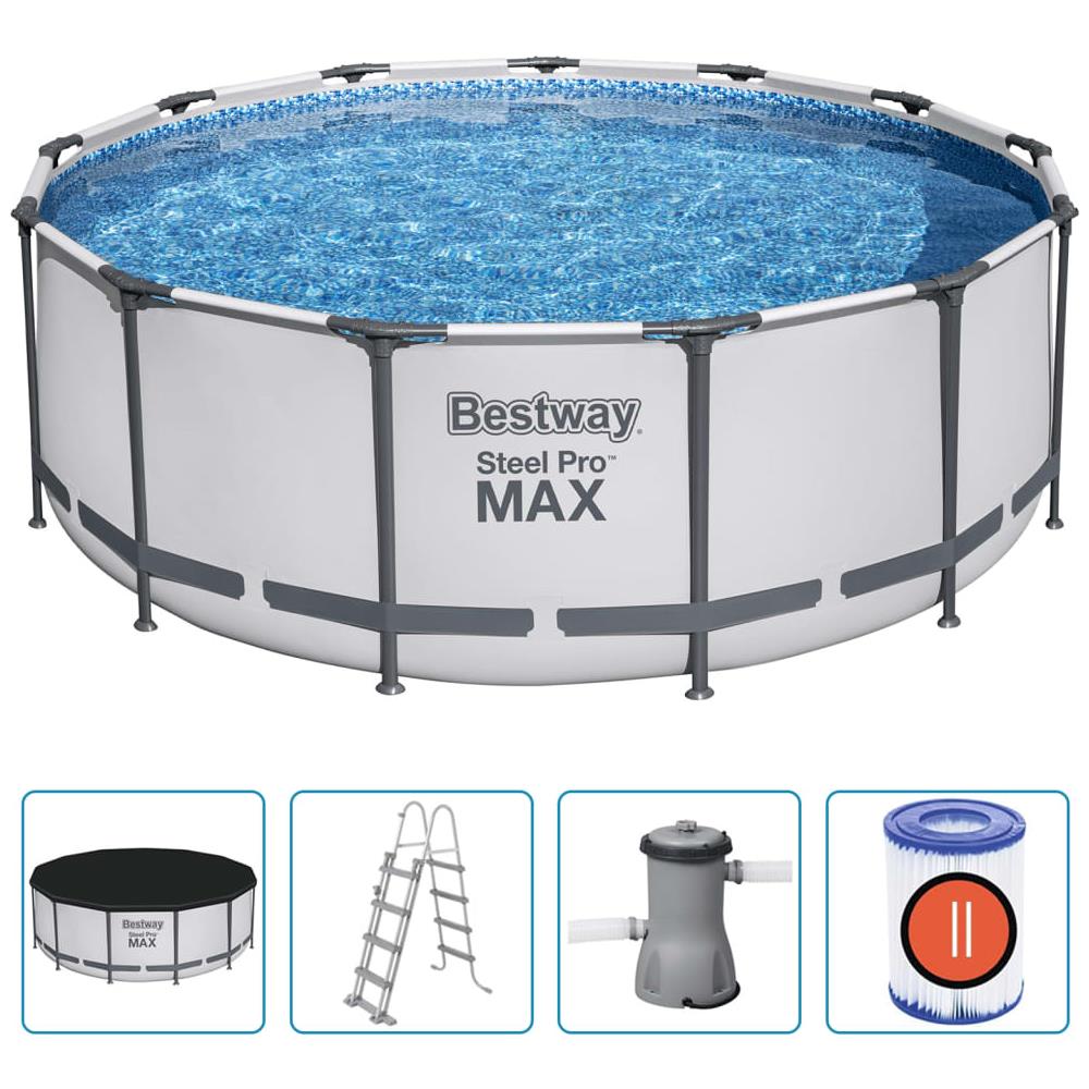 Steel Pro Max Set Piscina Rotonda 396x122 Cm - Foto 1