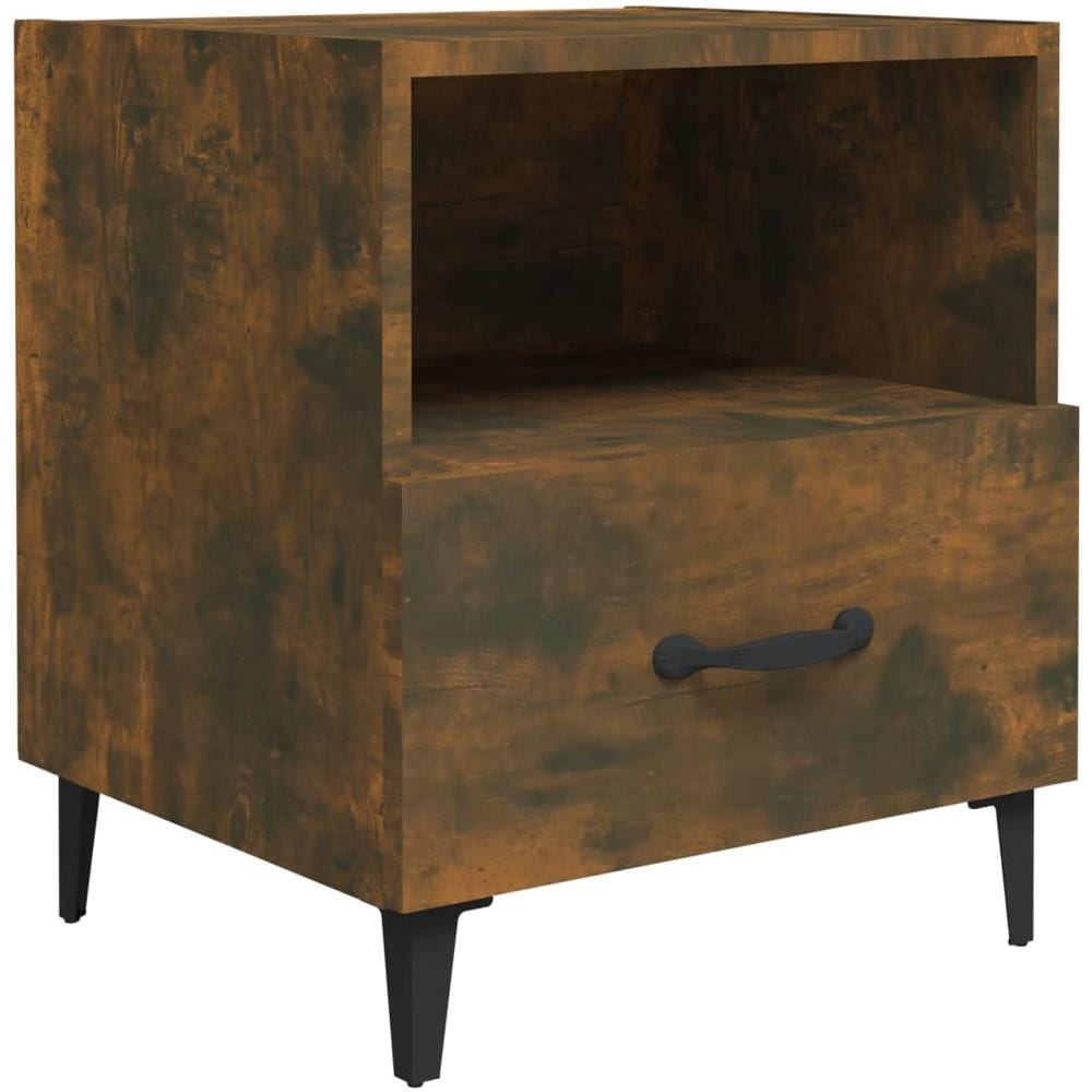 Comodini 2 Pz Rovere Fumo In Legno Multistrato - Foto 2