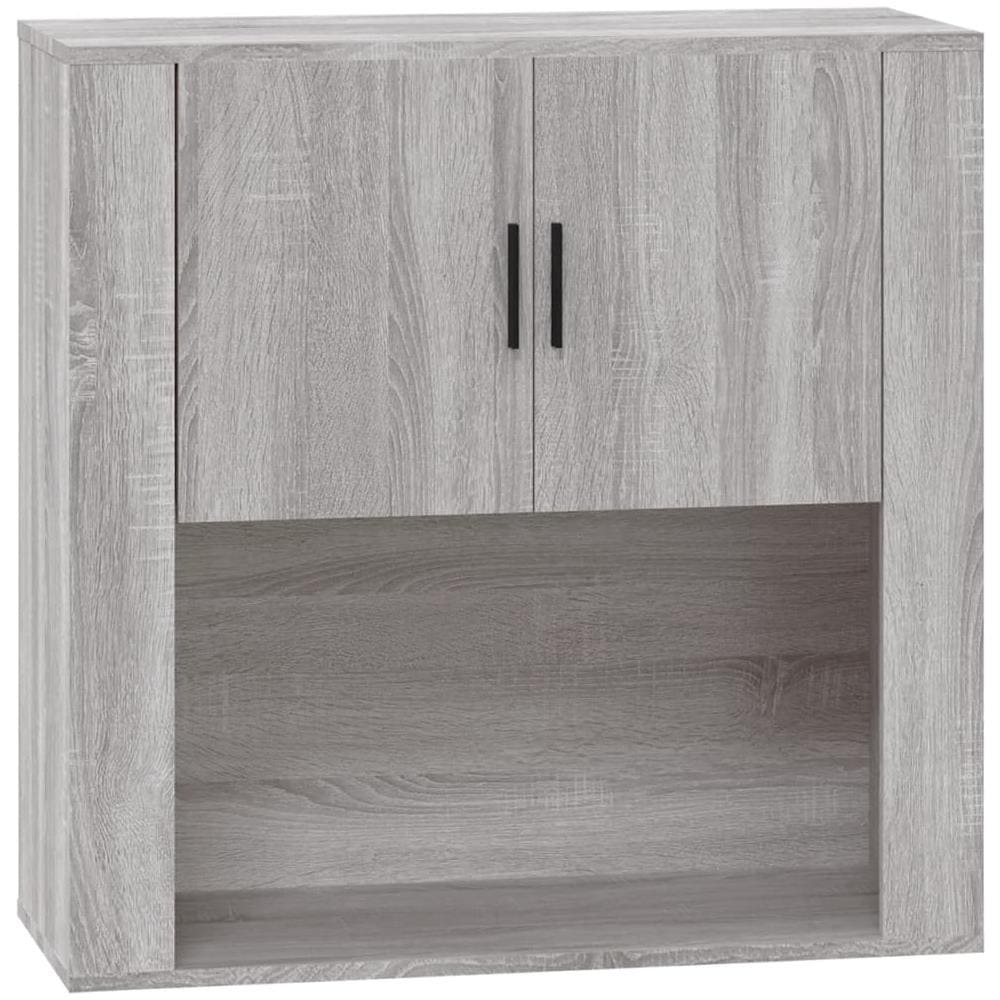 Mobile Pensile Grigio Sonoma 80x33x80 Cm In Legno Multistrato - Foto 2