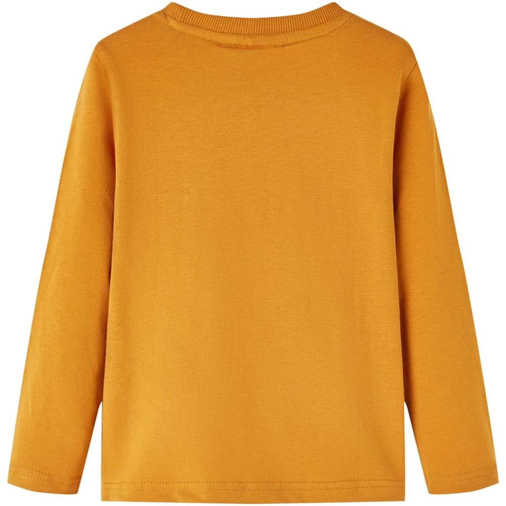 Maglietta Da Bambino A Maniche Lunghe Stampa Dinosauro Ocra Scuro 116 - Foto 2