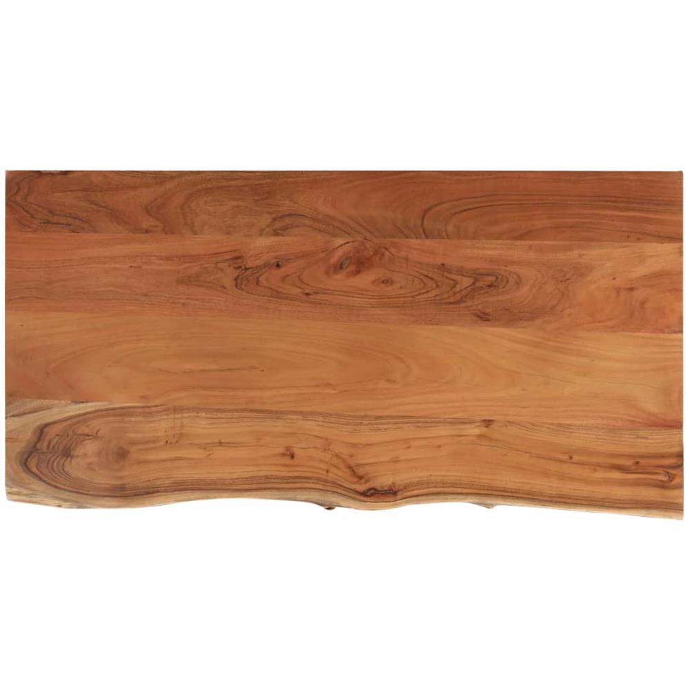 Piano Bagno 120x60x2,5 Cm Rettangolare Legno Massello Di Acacia - Foto 2