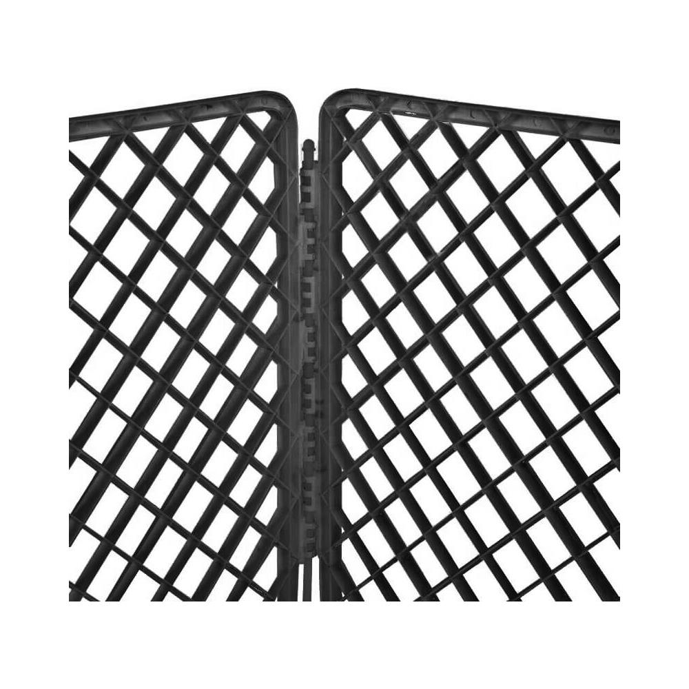 DOG BOX 90X90X60CM NERO Recinto pieghevole in plastica resistente - Foto 4