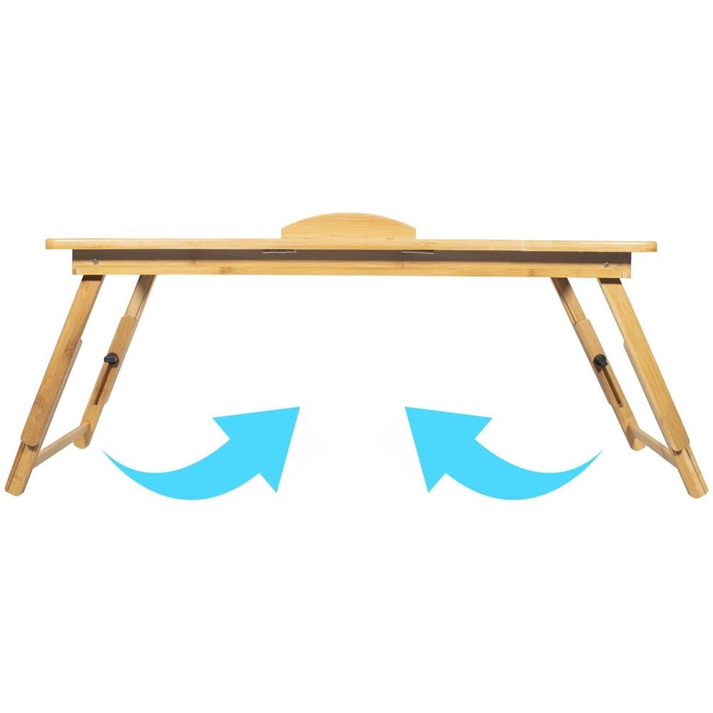 Tavolo per laptop in bambù VALORA XL - Regolabile, pieghevole, multiuso - Foto 5