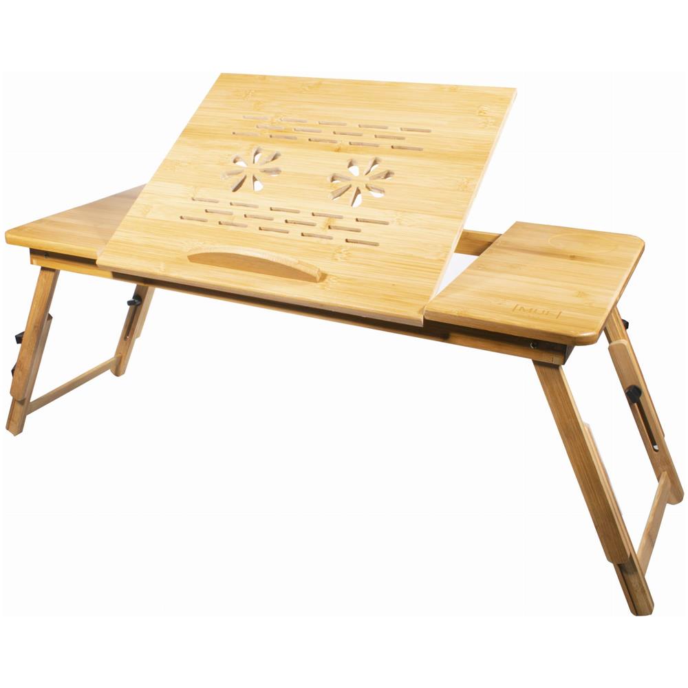 Tavolo per laptop in bambù VALORA XL - Regolabile, pieghevole, multiuso - Foto 1