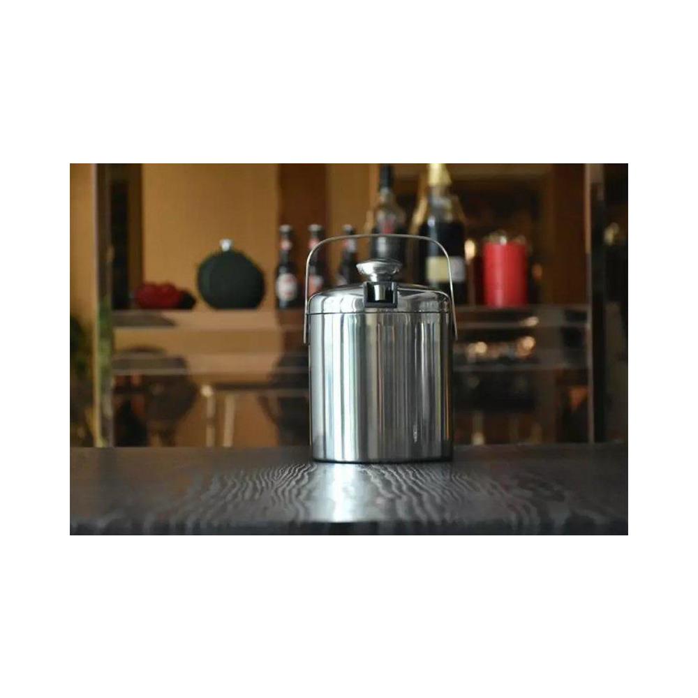KB-7579 Secchiello per ghiaccio in acciaio inossidabile con pinze 1,3 l - Foto 2