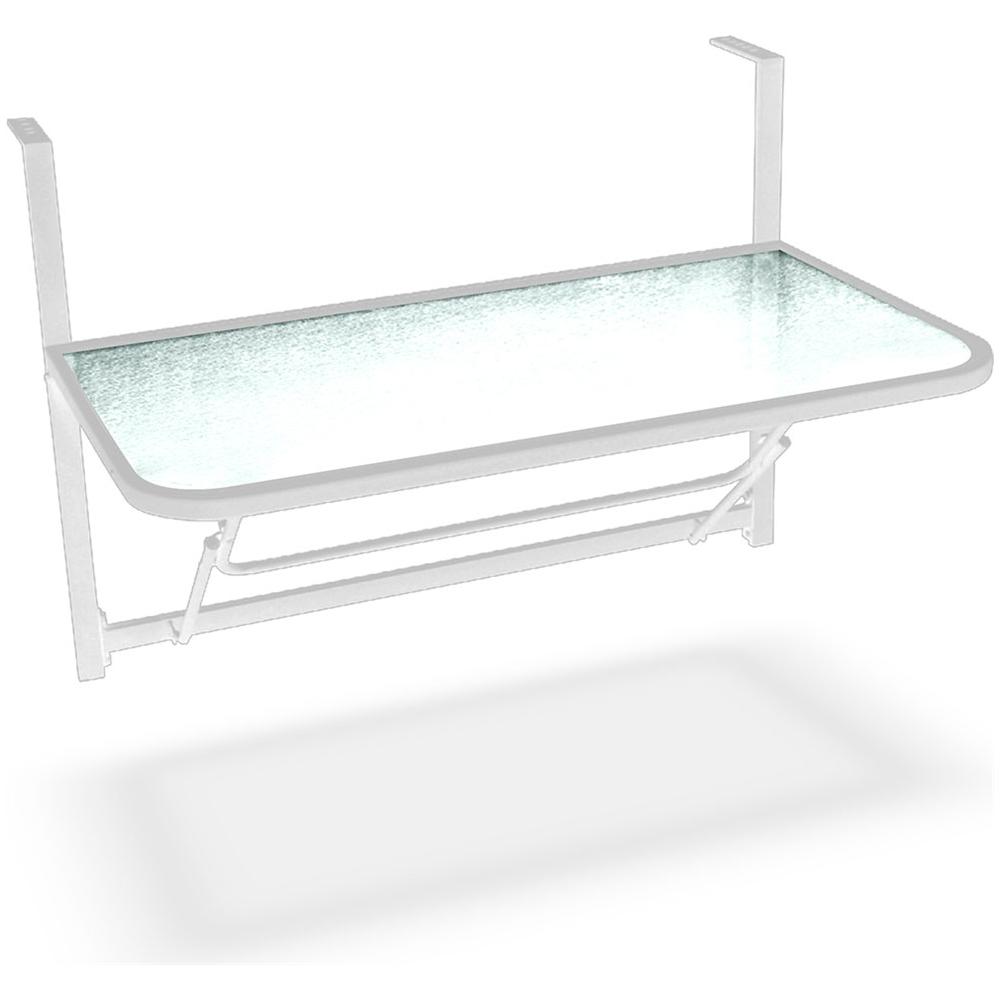 Tavolino Da Balcone Con Piano D'appoggio In Vetro - Foto 2