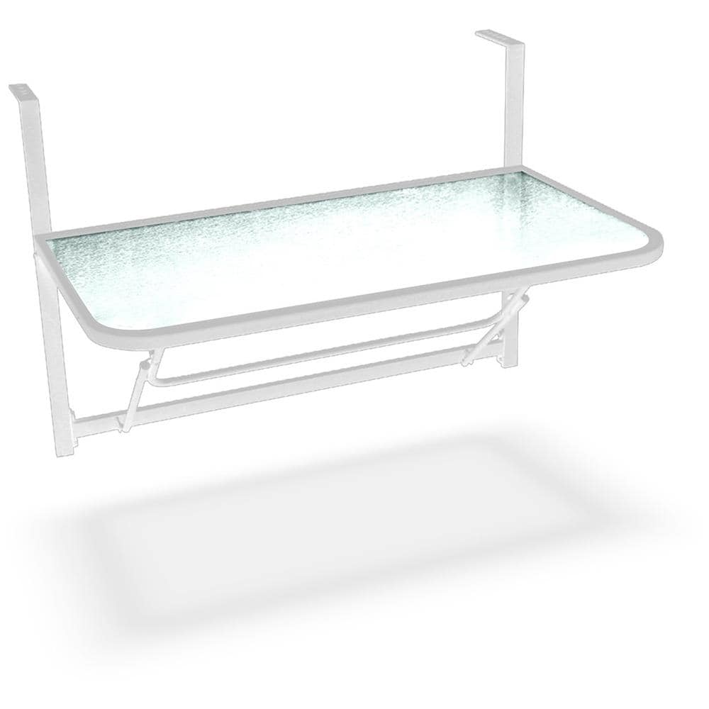 Tavolino Da Balcone Con Piano D'appoggio In Vetro - Foto 1