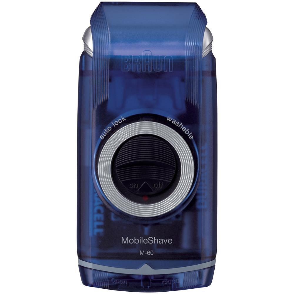 Rasoio da Viaggio MobileShave M-60 con Cappuccio di Protezione Girevole Colore Blu Trasparente - Foto 4