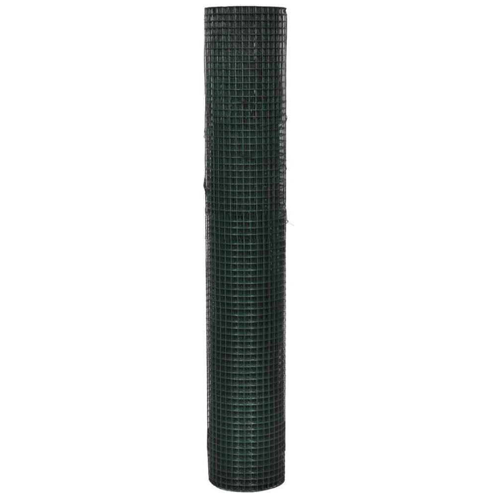 Recinzione in Rete per Pollaio Rivestita in PVC 25x1 m Verde - Foto 2