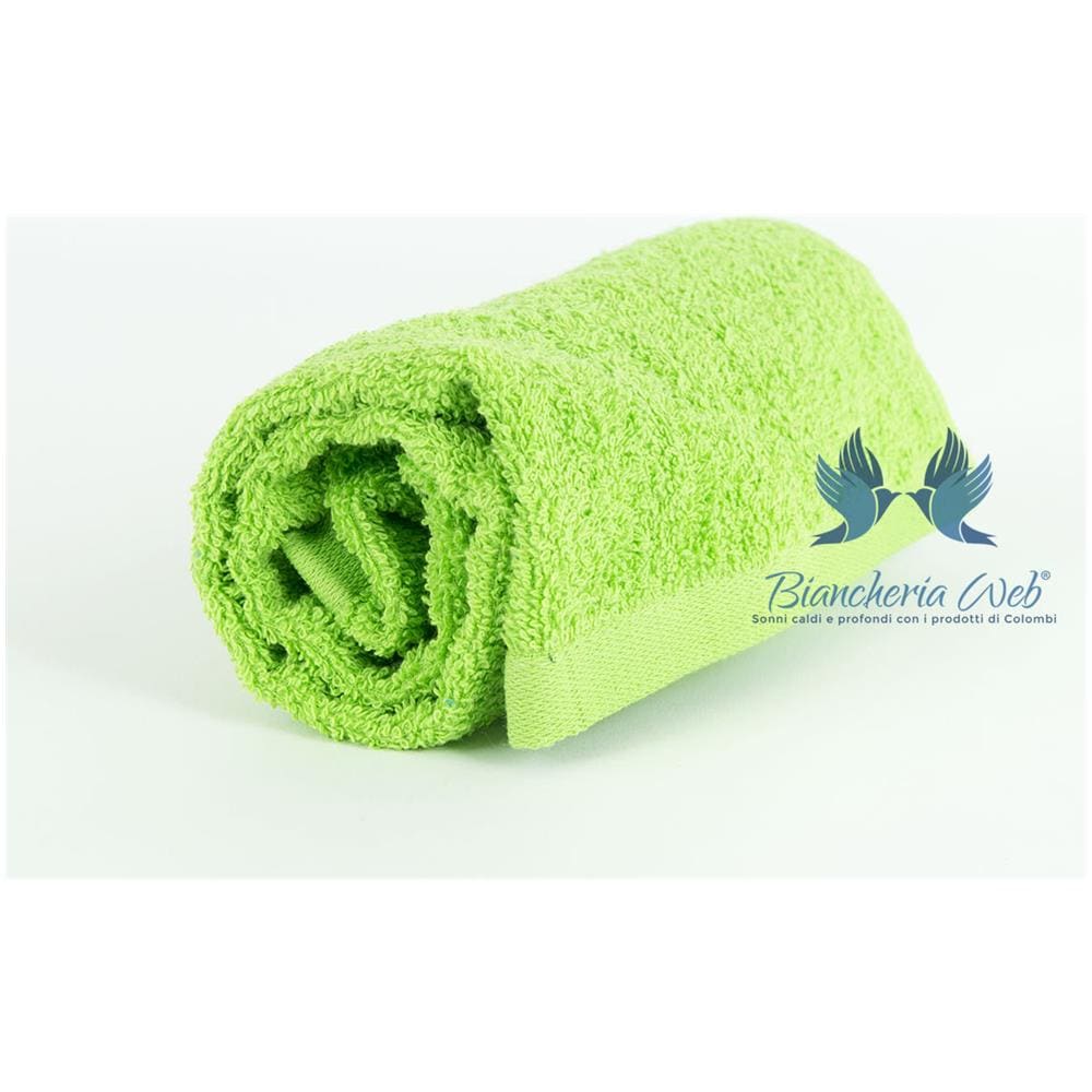 Asciugamani Salvietta Bagno In Morbida Spugna Modello Sophie Colore Verde Acido Telo Verde Acido - Foto 1