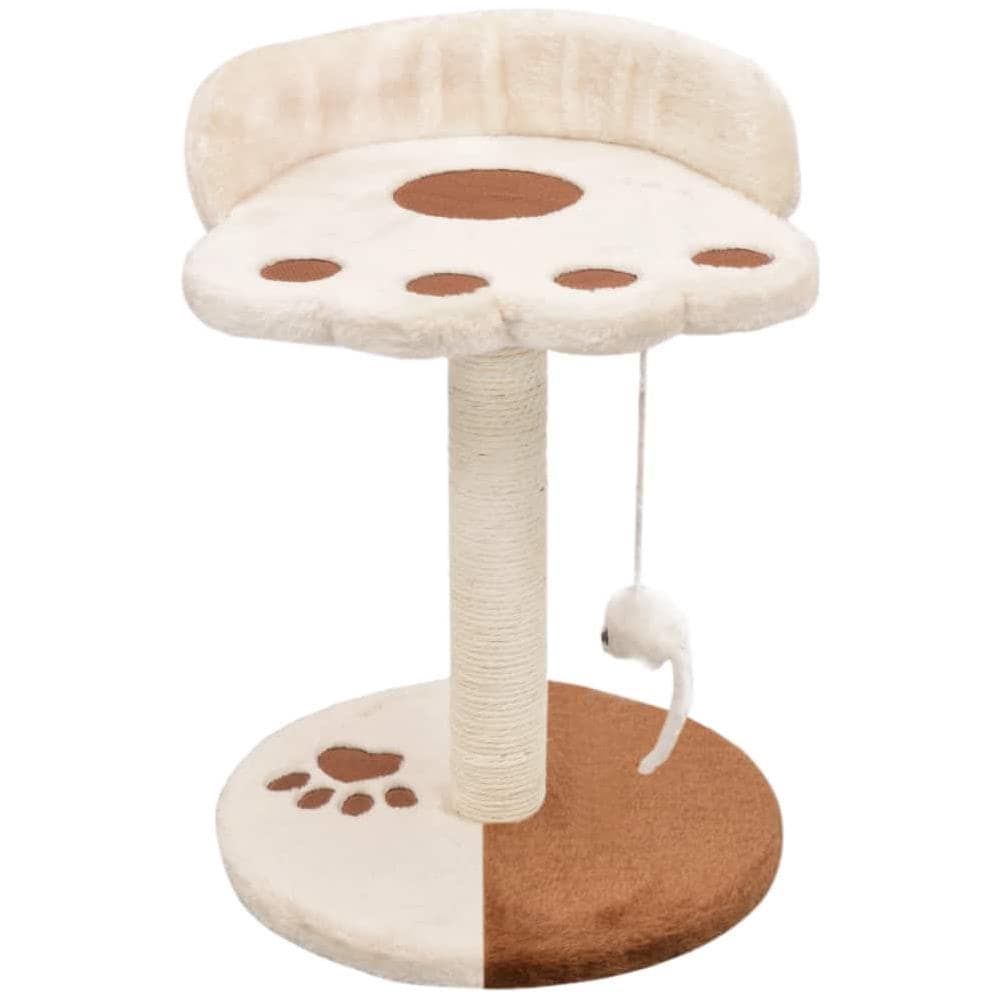 Albero Per Gatti Con Tiragraffi In Sisal 40 Cm Beige E Marrone - Foto 2