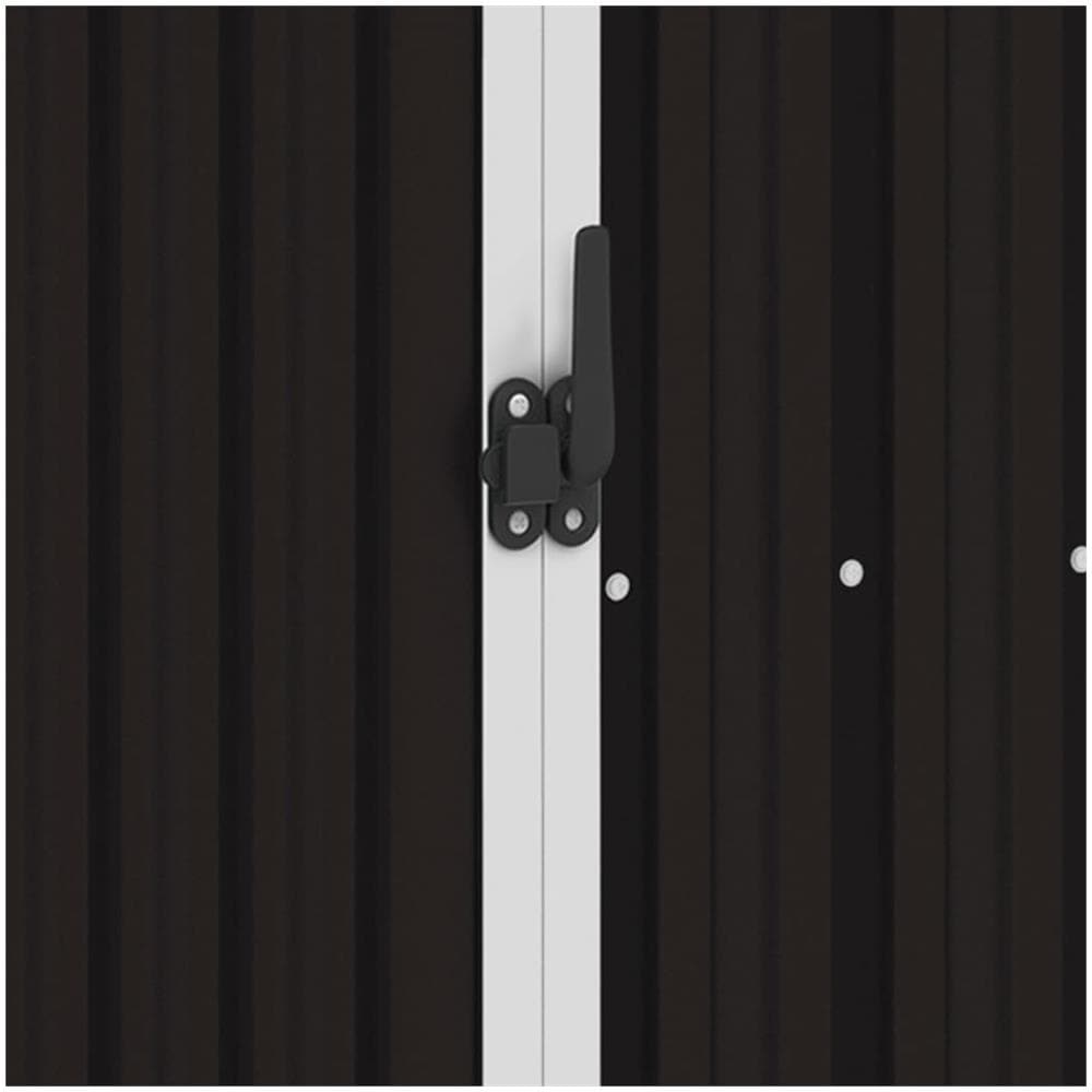 Capanno Per Legna Da Giardino 129x129x77 Cm In Acciaio Zincato - Foto 2