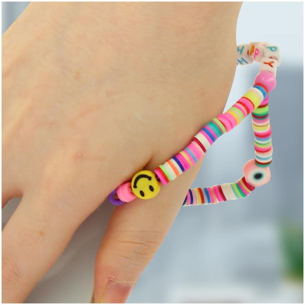 Bracciale Da Telefono, Rondelle Heishi, Smiley, Lettere Happy, Collezione Smiley - Foto 5