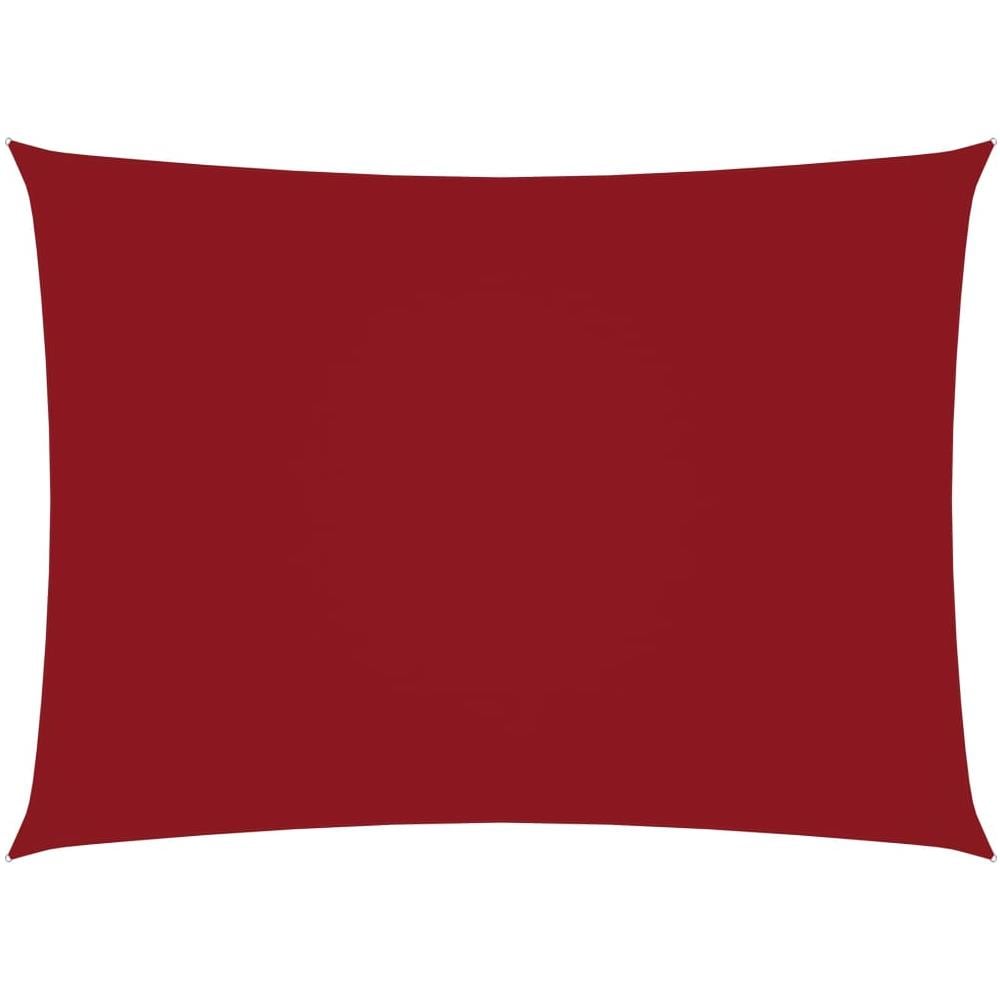 Parasole a Vela in Oxford Rettangolare 4x6 m Rosso - Foto 1