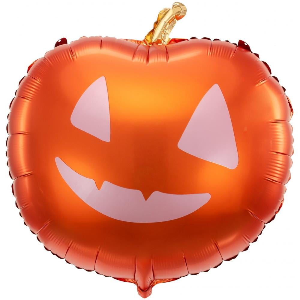Partydeco - Palloncino Zucca Sorridente Arancione - Foto 1