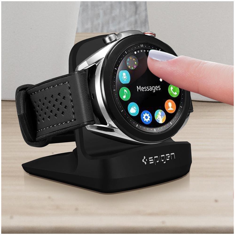 Supporto Di Ricarica Per Samsung Galaxy Watch Antiscivolo Spigen Nero - Foto 2