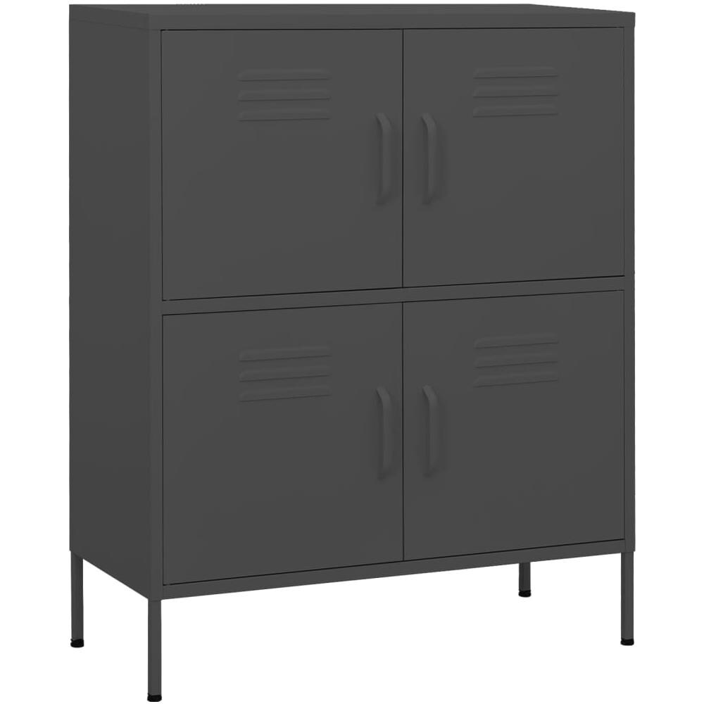 Armadietto Antracite 80x35x101,5 Cm In Acciaio - Foto 2