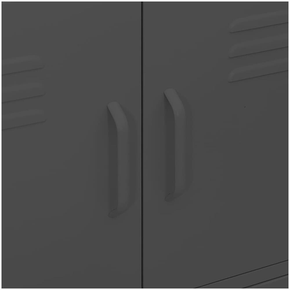 Armadietto Antracite 80x35x101,5 Cm In Acciaio - Foto 3