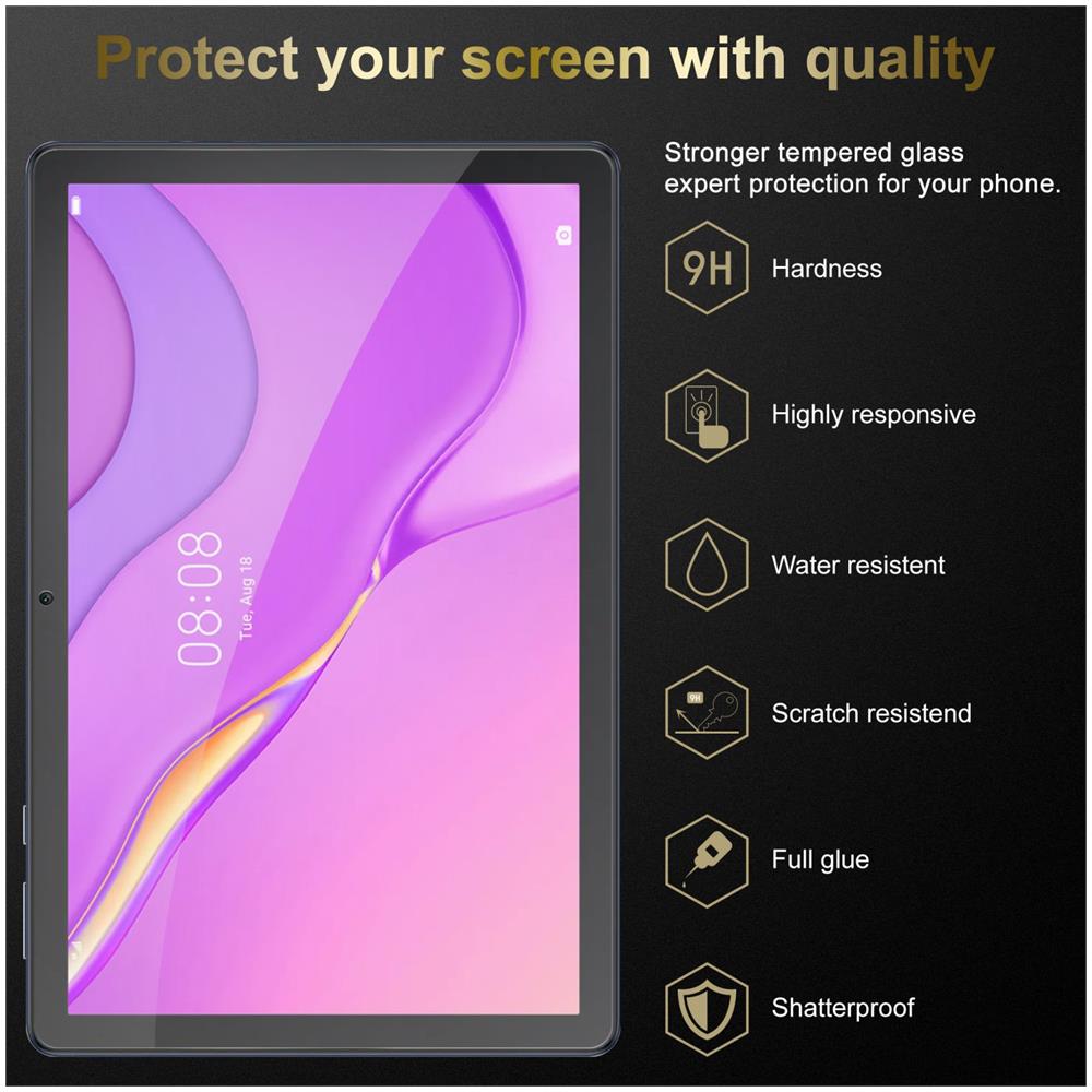 3x Pellicola Di Armatura Compatibile Con Huawei Matepad T 10 (9.7 Zoll) / T 10s (10.1 Zoll) In Elevata Trasparenza - 3x Vetro Temperato (tempered) Di Protezione Del Display In Durezza 9h Con 3d Touch - Foto 2