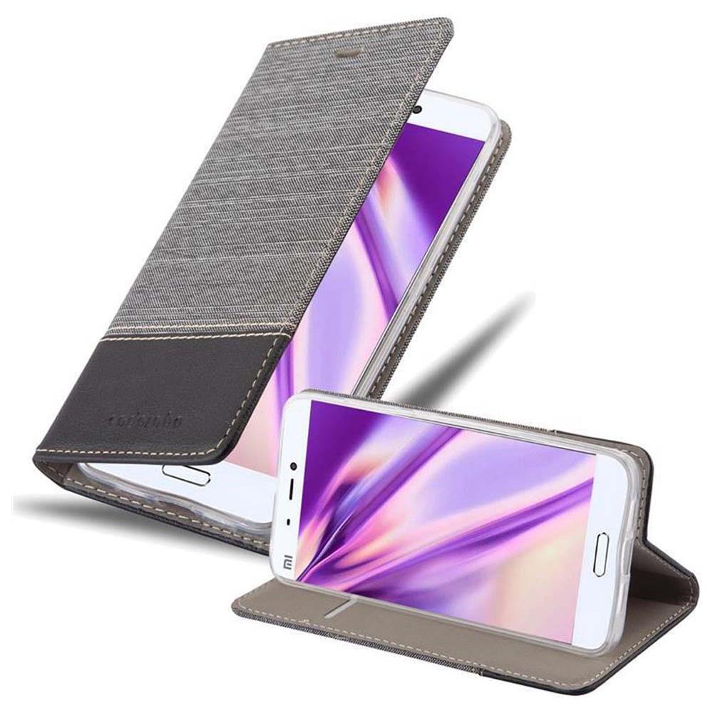 Custodia Compatibile Con Xiaomi Mi 5s In Grigio Nero - Coperchio Protettiva Con Chiusura Magnetica, Funzione Stand E Tasca Per Le Carte - Foto 1