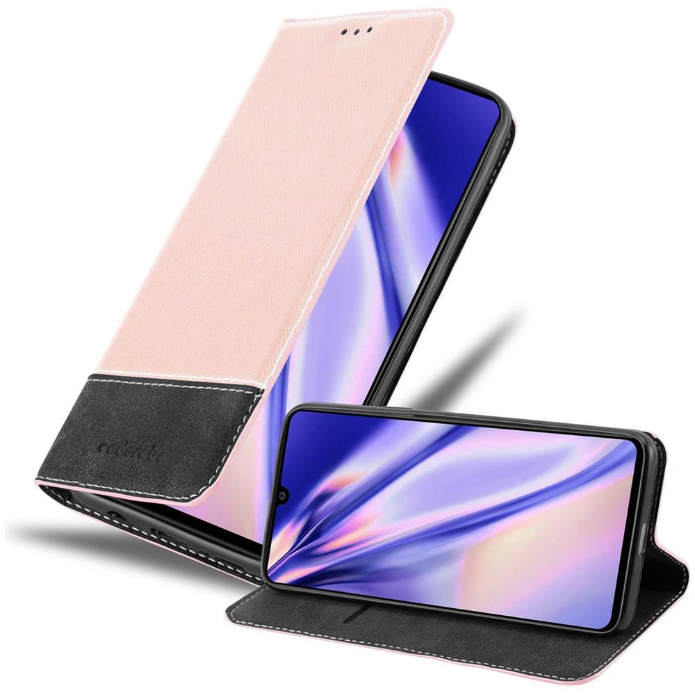 Custodia Compatibile Con Samsung Galaxy A41 In Oro Rosato Nero - Coperchio Protettiva Con Chiusura Magnetica, Funzione Stand E Tasca Per Le Carte - Foto 1
