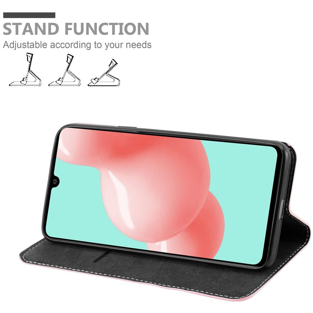 Custodia Compatibile Con Samsung Galaxy A41 In Oro Rosato Nero - Coperchio Protettiva Con Chiusura Magnetica, Funzione Stand E Tasca Per Le Carte - Foto 2