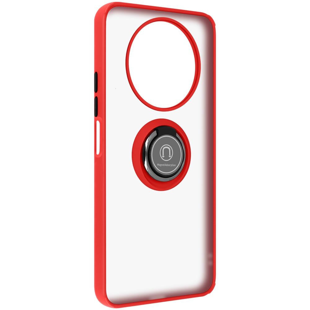 Cover Honor Magic4 Lite Bimateria Anello Metallico Supporto Rossa - Foto 2
