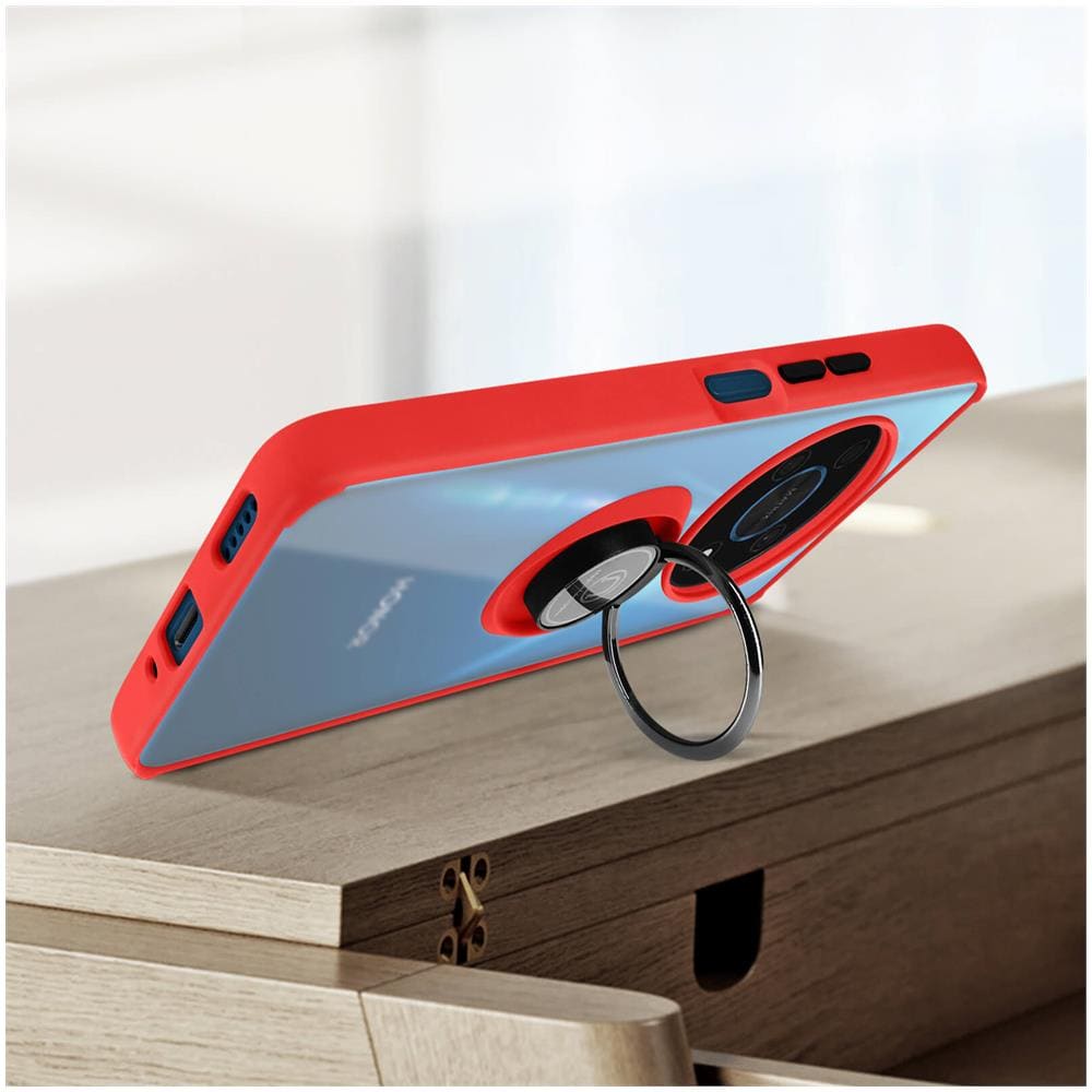 Cover Honor Magic4 Lite Bimateria Anello Metallico Supporto Rossa - Foto 5