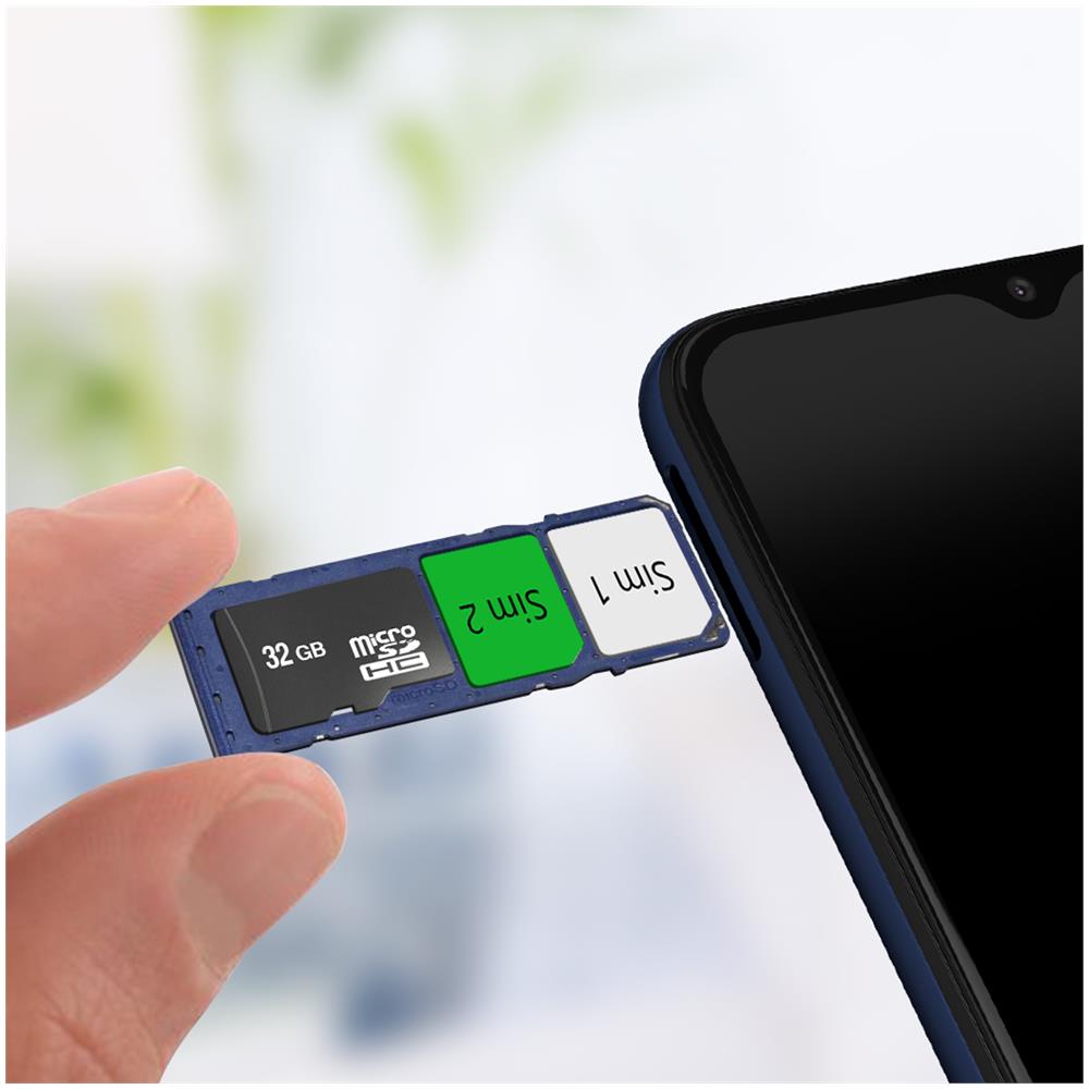 Slot Scheda Sim Di Ricambio Compatibile Per Samsung Galaxy A03s Blu - Foto 4