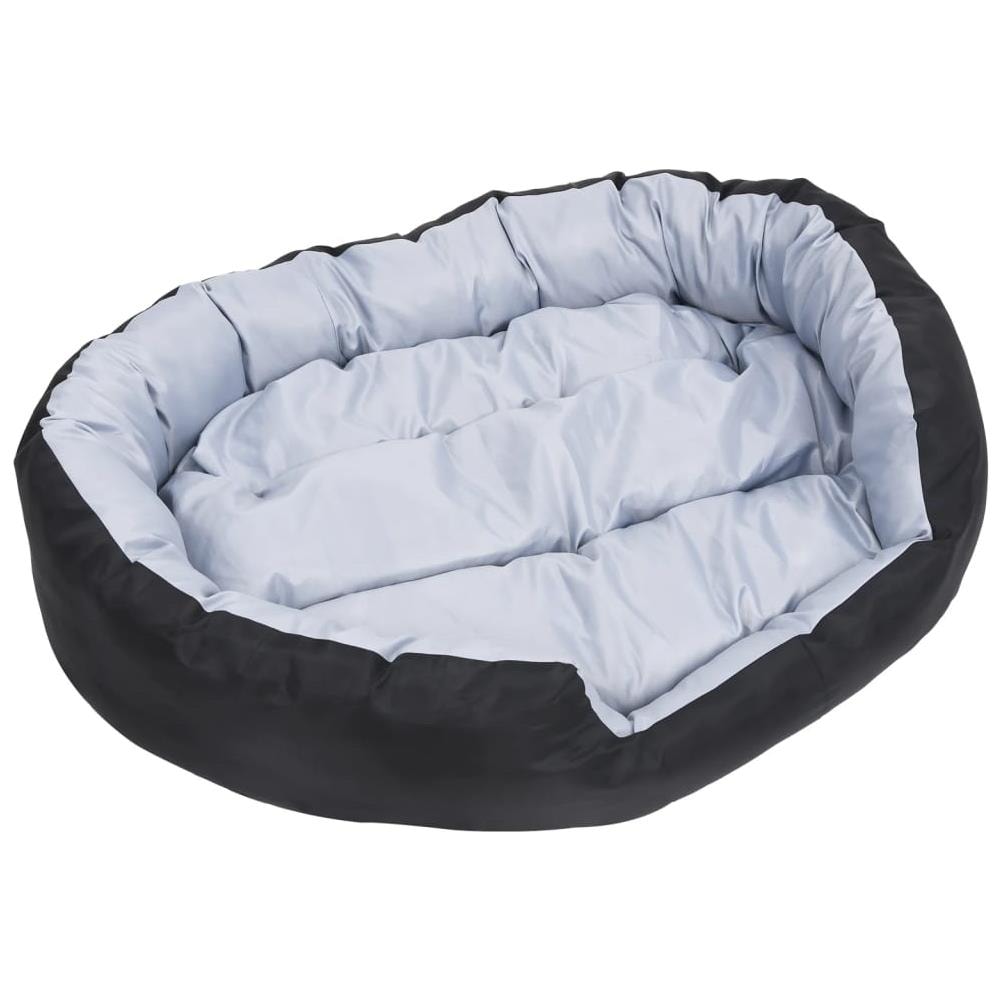 Cuscino Per Cani Reversibile Lavabile Grigio E Nero 110x80x23cm - Foto 7