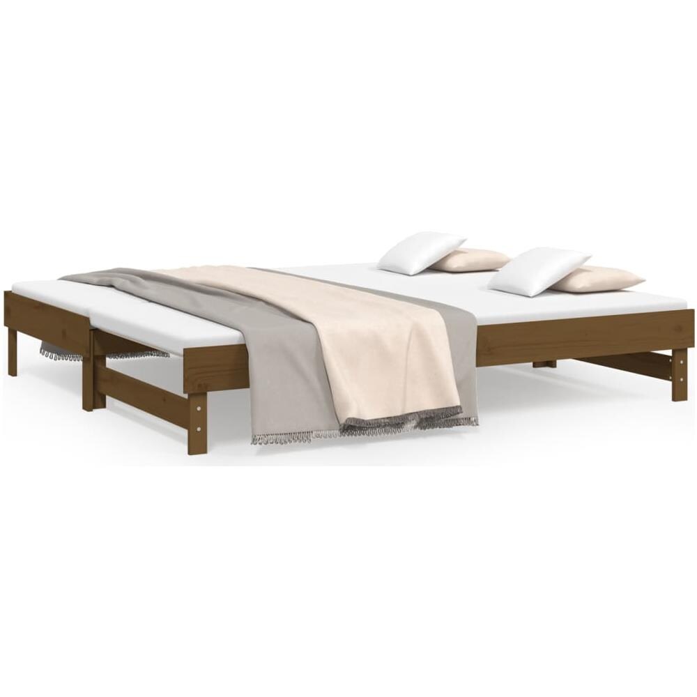 Dormeuse Estraibile Miele 2x (100x200) Cm Legno Massello Di Pino - Foto 2