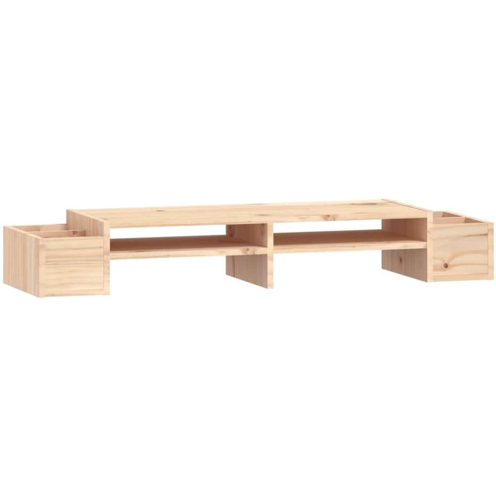 Supporto Per Monitor 100x27,5x15cm In Legno Massello Di Pino - Foto 2