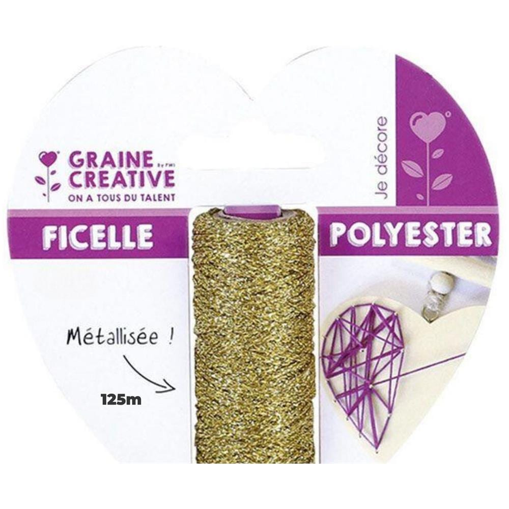 5 Bobine Di Spago Metallico Dorato 25 M - Foto 1