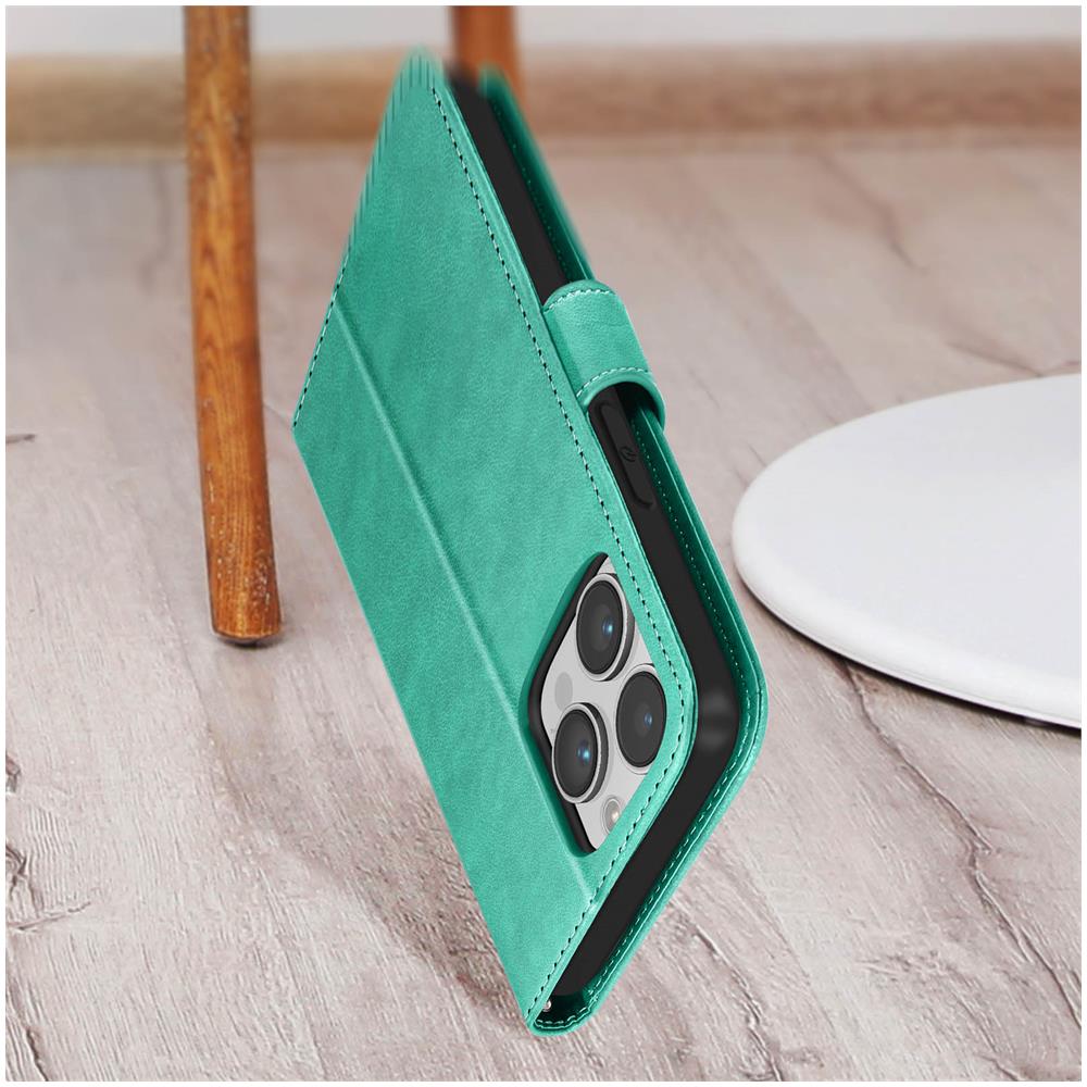 Custodia Portafoglio Per Iphone 14 Pro Max Mandala Acchiappasogni Verde - Foto 5