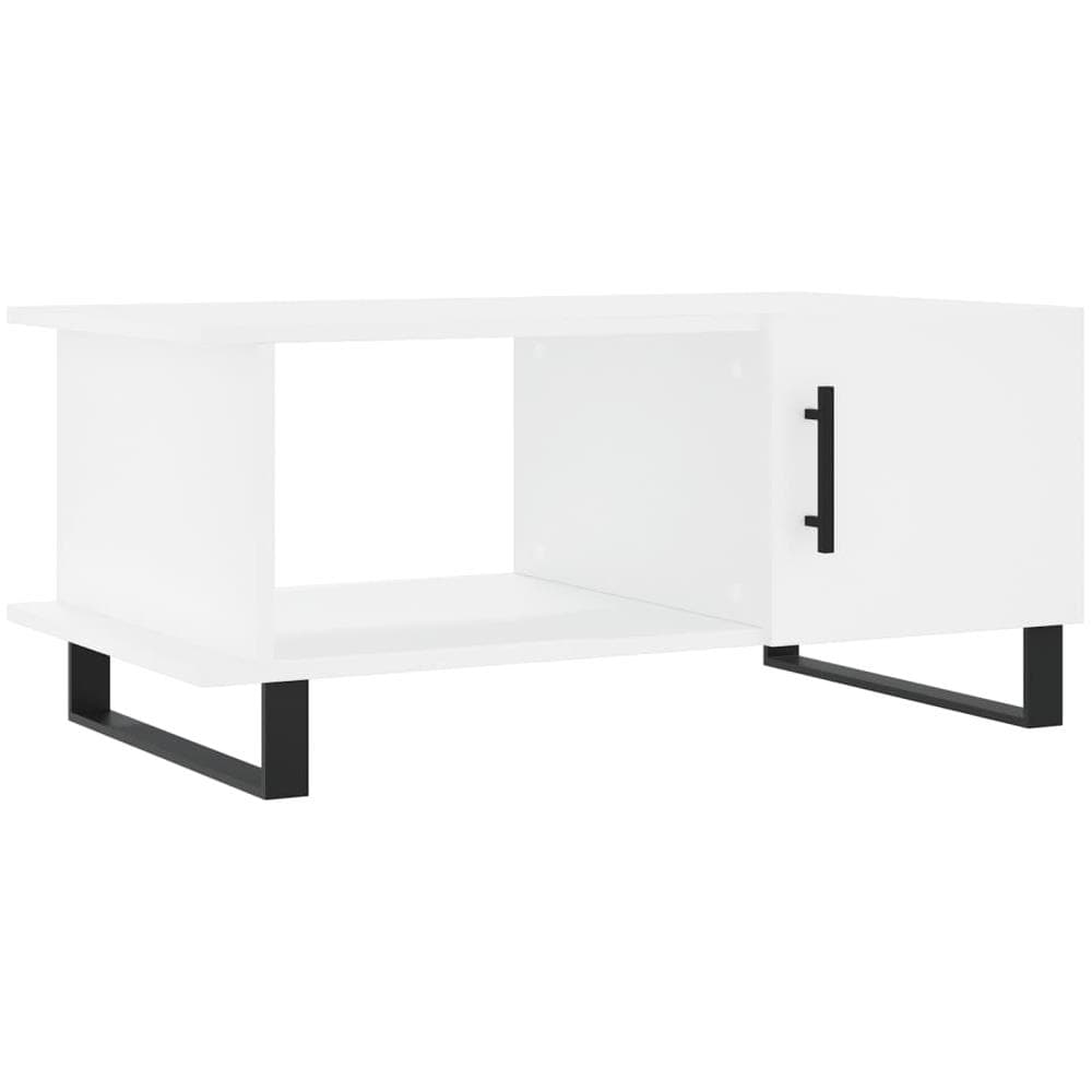 Tavolino Da Salotto Bianco 90x50x40 Cm In Legno Multistrato - Foto 2