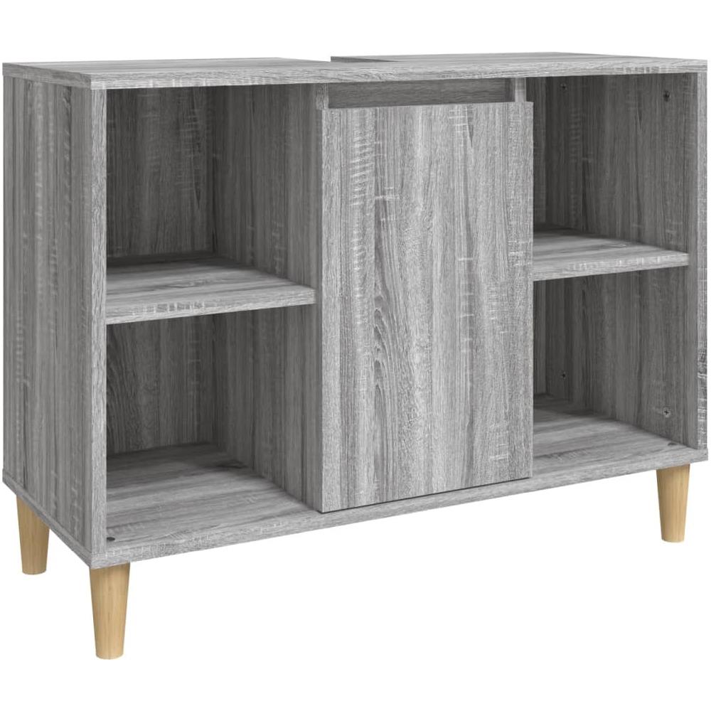 Mobile Lavabo Grigio Sonoma 80x33x60 Cm In Legno Multistrato - Foto 2