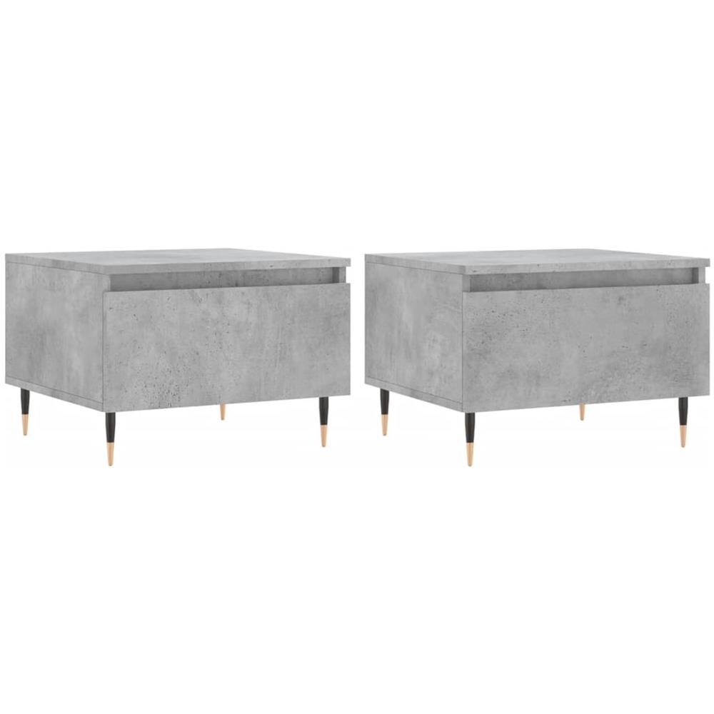 Tavolini Salotto 2pz Grigio Cemento 50x46x35 Legno Multistrato - Foto 2