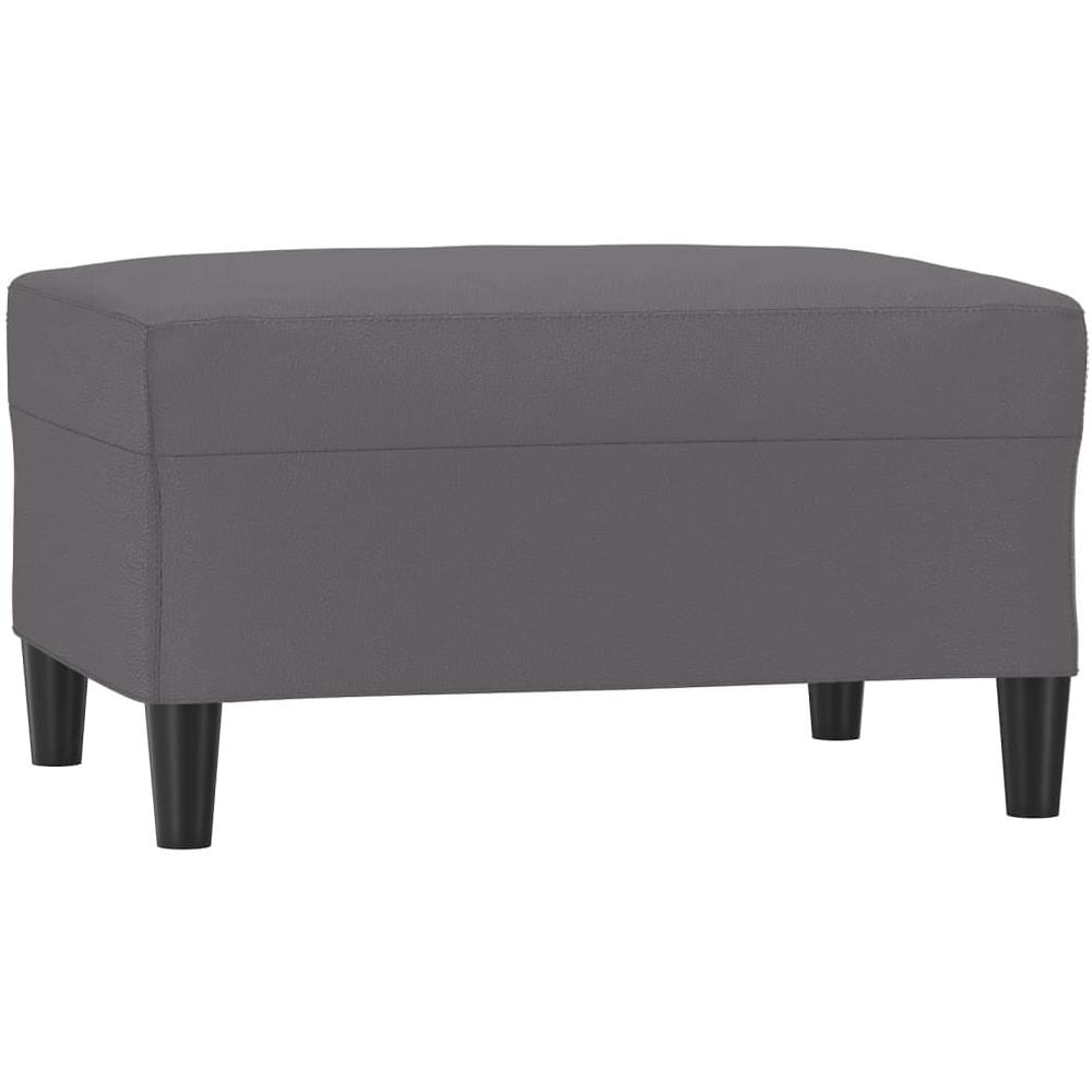 Poggiapiedi Grigio 70x55x41 Cm In Similpelle - Foto 2