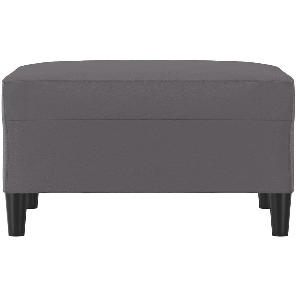 Poggiapiedi Grigio 70x55x41 Cm In Similpelle - Foto 3