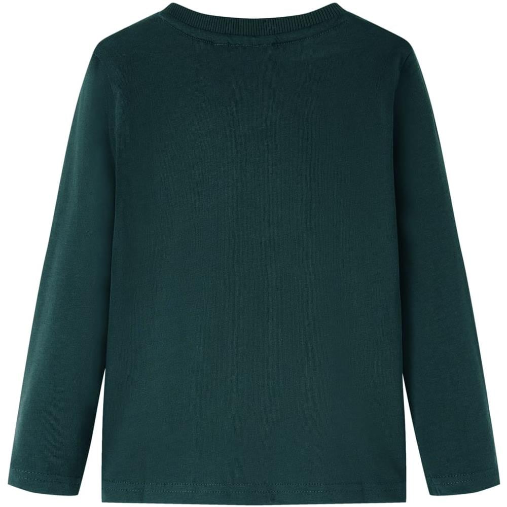 Maglietta Da Bambino A Maniche Lunghe Auto Da Corsa Verde Scuro 104 - Foto 2