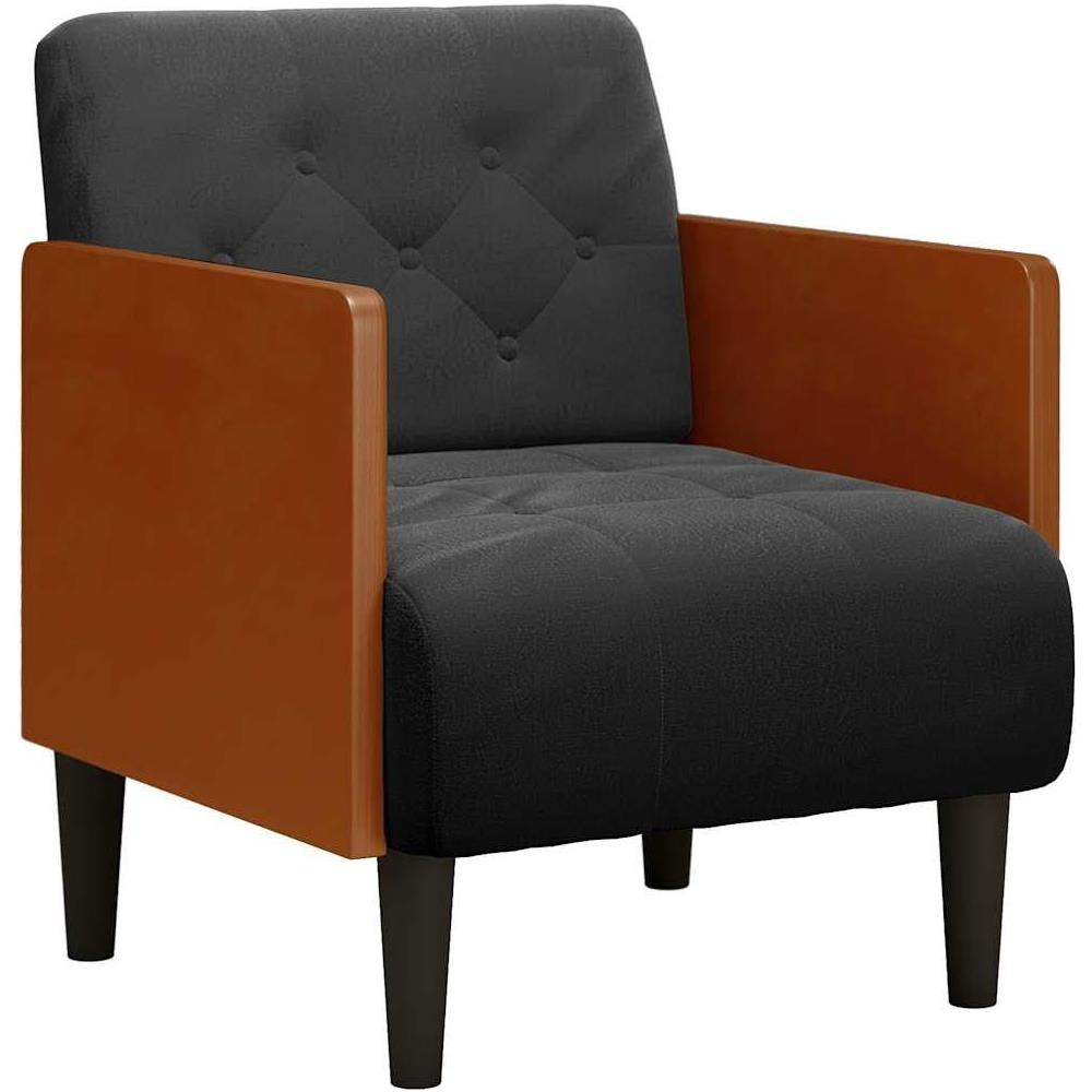 Divano Sedia con Braccioli Nero 55 cm in Velluto - Foto 1